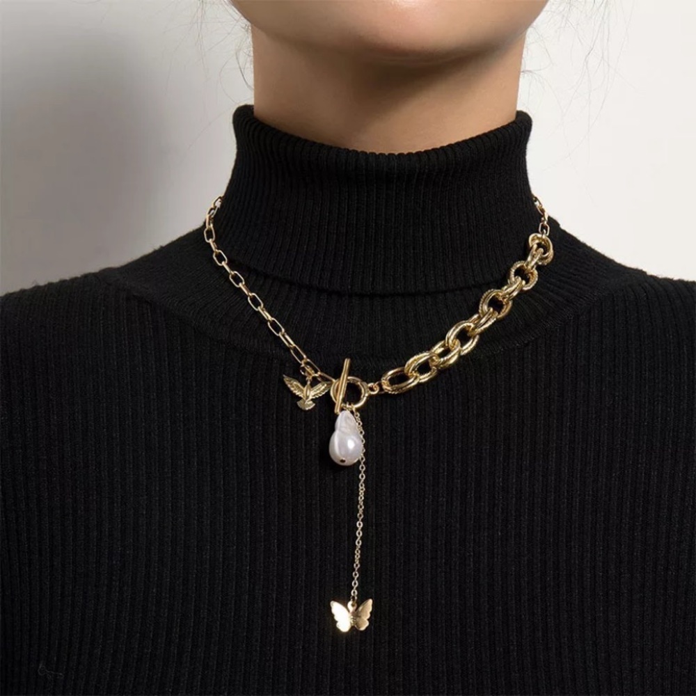 New 18k gold plated necklace